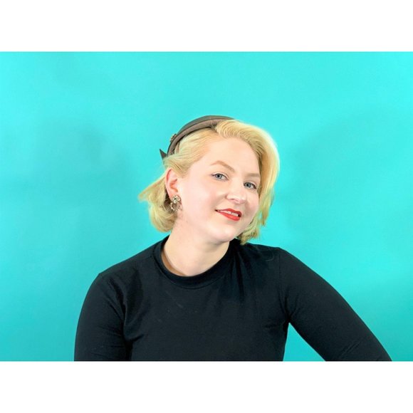 Vintage 1950s Brown Hat Tweed Neumann Endler Textured Wool Beret - Picture 8 of 10